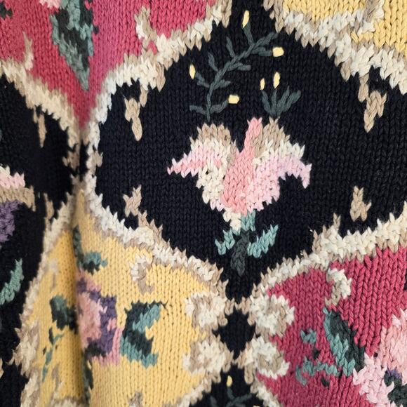 Vintage First Concepts Hand Knitted Sweater Women's M Cottagecore Grannycore - Picture 5 of 10